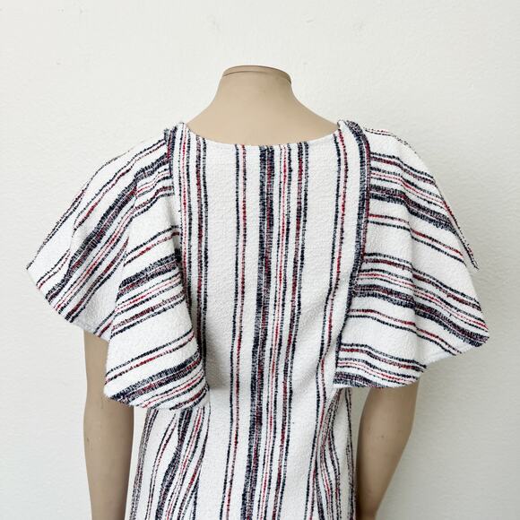 [Anthropologie] Akemi + Kin Jovanie Ruffle Sleeve Striped Tunic Dress Sz Small S - Picture 9 of 12